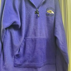 Baltimore Ravens fleece sweatshirt with pockets.  XL Very Warm!